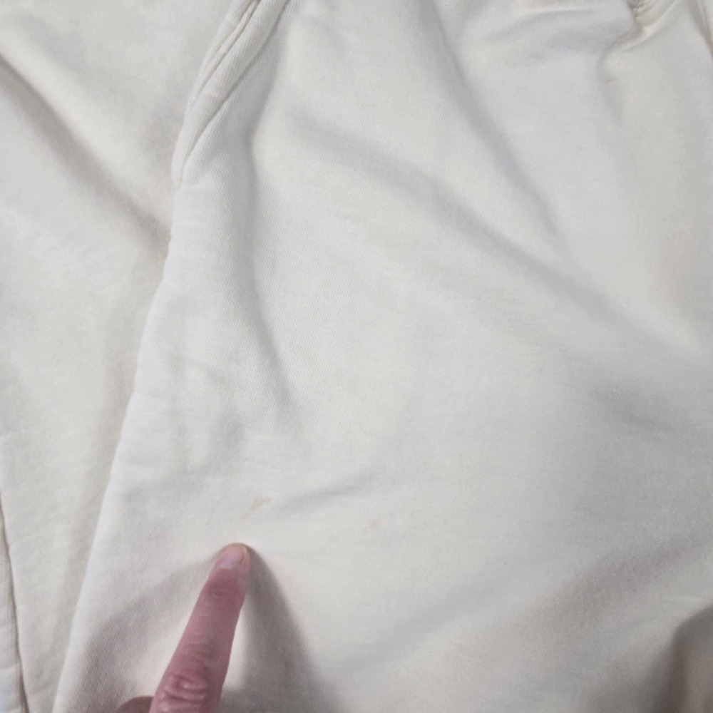 Lauren Ralph Sweatpants Womens Medium Cream joggers Cotton Crest Logo (B4) - Picture 12 of 13